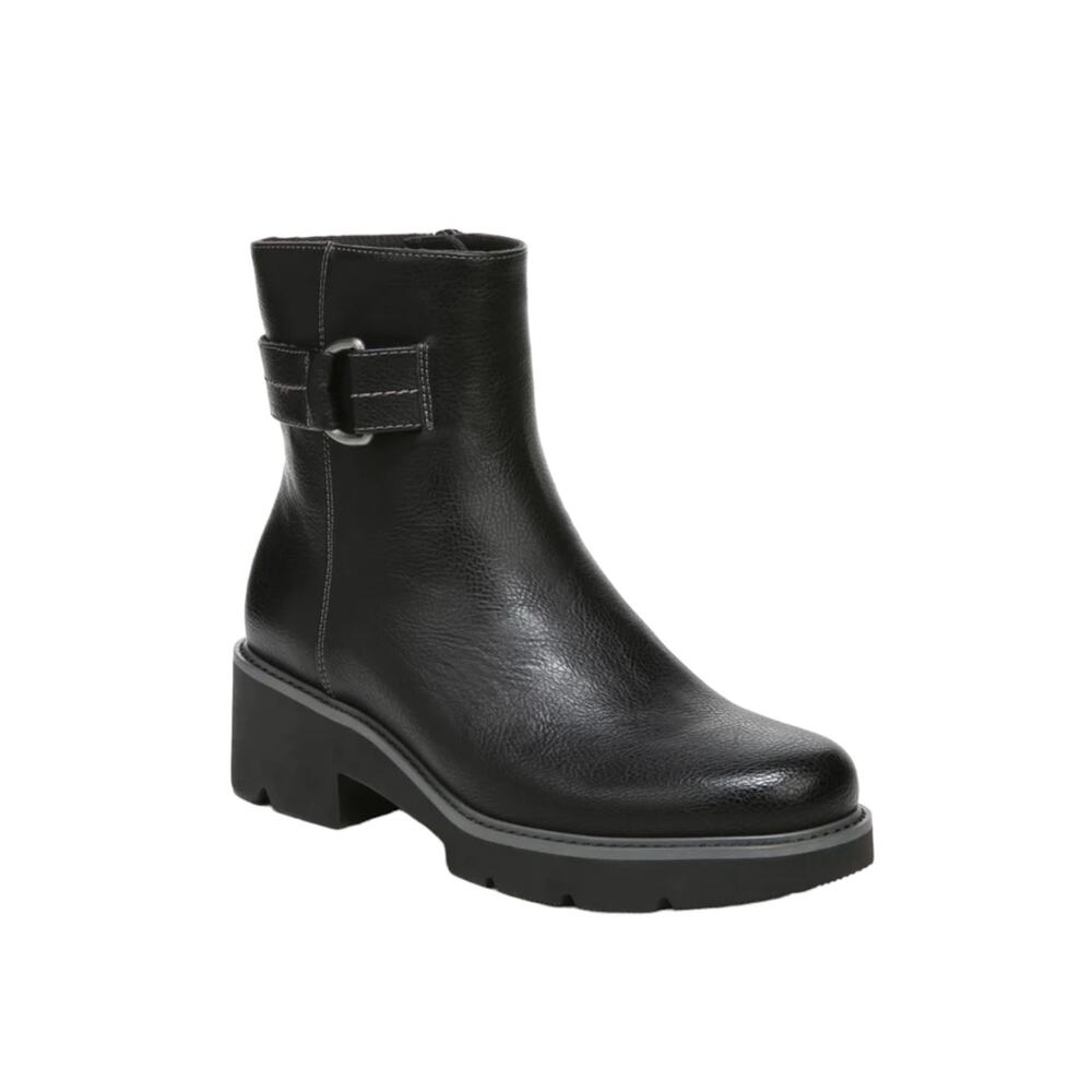 Naturalizer Women's Carlena Lug Sole Ankle Booties Black Size 8 1/2